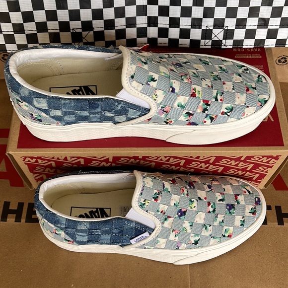 Vans Classic Slip On Platforms WMNS Woven Denim/Floral - Picture 3 of 16